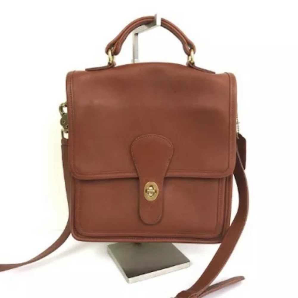 Vintage Coach crossbody messenger bag brown